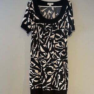 Coldwater Creek Large black and white dress.